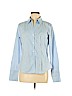 Karl Lagerfeld 100% Cotton Blue Long Sleeve Button-Down Shirt Size 8 - photo 1