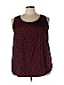 Faded Glory 100% Polyester Burgundy Sleeveless Blouse Size 3X - photo 1