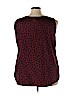 Faded Glory 100% Polyester Burgundy Sleeveless Blouse Size 3X - photo 2