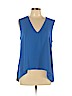 BCBGMAXAZRIA 100% Polyester Blue Sleeveless Blouse Size L - photo 1