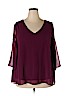 By Artisan Purple 3/4 Sleeve Blouse Size XXL - photo 1
