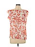 H&M 100% Polyester Red Short Sleeve Blouse Size 12 - photo 1