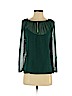 Point Sur 100% Polyester Green 3/4 Sleeve Blouse Size XXS - photo 1