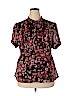 Apt. 9 100% Polyester Brown Short Sleeve Blouse Size 2X - photo 1