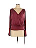 Deletta Burgundy Long Sleeve Top Size M - photo 1