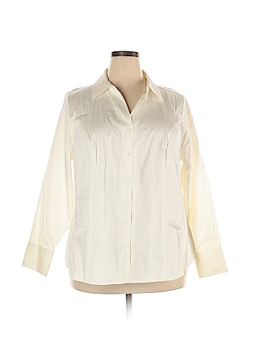 Lane Bryant Outlet Long Sleeve Button-Down Shirt (view 1)