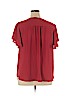 Ann Taylor LOFT 100% Polyester Red Short Sleeve Blouse Size XL - photo 2