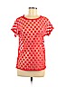 Hi-Line 100% Polyester Red Short Sleeve Blouse Size M - photo 1