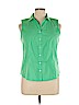 Talbots Green Short Sleeve Button-Down Shirt Size 16 (petite) - photo 1