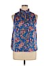 Assorted Brands 100% Cotton Blue Sleeveless Blouse Size 16 - photo 1