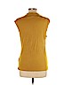 Banana Republic Factory Store 100% Rayon Yellow Short Sleeve Top Size L - photo 2