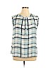 Ann Taylor LOFT Outlet 100% Polyester Blue Sleeveless Blouse Size XL - photo 1