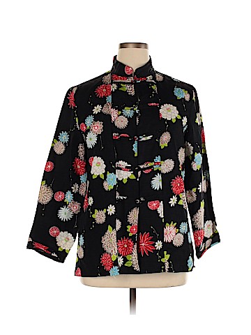 Silkland Long Sleeve Silk Top (view 1)