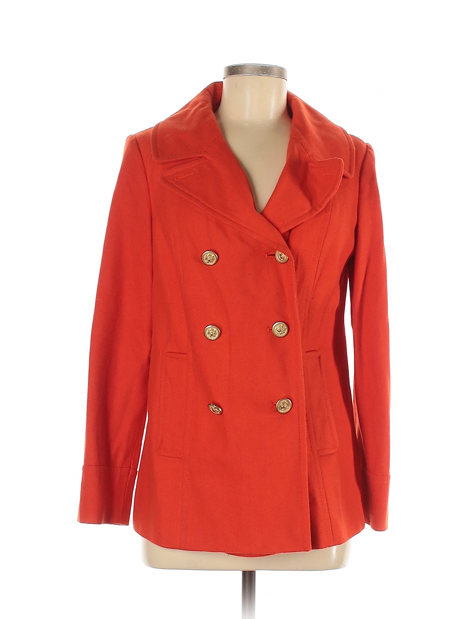 old navy orange plaid coat