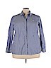Chaps 100% Cotton Blue Long Sleeve Button-Down Shirt Size 3X - photo 1