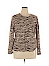 Karen Scott 100% Cotton Brown Cardigan Size XL - photo 1
