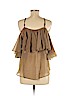 Plein Sud Tan Short Sleeve Blouse Size EU (FR) 40 / US 8 - photo 2