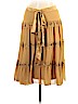 Yoana Baraschi 100% Silk Tan Silk Skirt Size 8 - photo 2