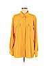 Notations 100% Polyester Yellow Long Sleeve Button-Down Shirt Size XL - photo 1
