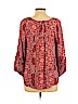 Lucky Brand 100% Rayon Pink 3/4 Sleeve Blouse Size L - photo 2