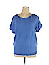 Ann Taylor LOFT Blue Short Sleeve Top Size XL - photo 1