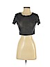 Topshop Gray Short Sleeve T-Shirt Size 4 - photo 1