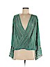 By Together Green Long Sleeve Blouse Size M - photo 1
