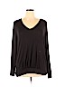 Ann Taylor LOFT Black Long Sleeve T-Shirt Size 16 - 18 - photo 1
