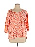 SONOMA life + style 100% Cotton Orange 3/4 Sleeve T-Shirt Size 1X - photo 1