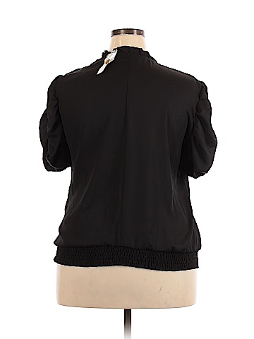 New York & Company Short Sleeve Blouse (view 2)