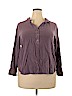 Rock & Republic 100% Rayon Purple Long Sleeve Blouse Size XXL - photo 1