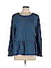 Ann Taylor LOFT Blue Long Sleeve Blouse Size L - photo 1