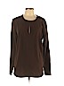 Lauren by Ralph Lauren 100% Polyester Brown Long Sleeve Blouse Size L - photo 1