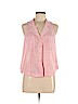 HD in Paris 100% Cotton Pink Sleeveless Button-Down Shirt Size 6 - photo 1