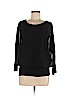 Joseph A. 100% Polyester Black Long Sleeve Blouse Size M - photo 1