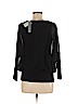 Joseph A. 100% Polyester Black Long Sleeve Blouse Size M - photo 2