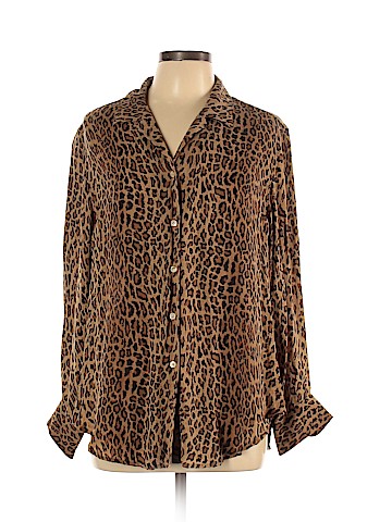 Lauren by Ralph Lauren Long Sleeve Silk Top (view 1)