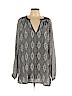 Tolani 100% Silk Black Long Sleeve Silk Top Size 1X - photo 1