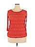 Ann Taylor LOFT Outlet 100% Cotton Orange 3/4 Sleeve Top Size XL - photo 1