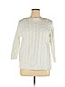 Lands' End 100% Cotton White Pullover Sweater Size 1X - photo 1