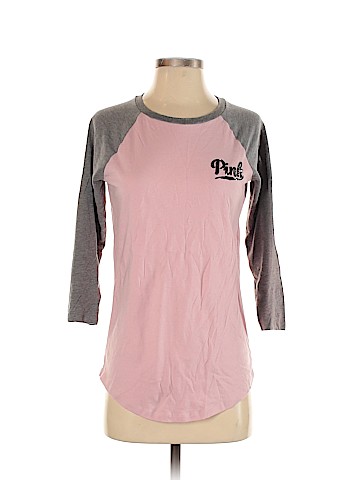 Victoria's Secret Pink 3/4 Sleeve T-Shirt (view 1)