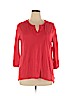 Lucky Brand Red 3/4 Sleeve Top Size XL - photo 1