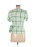 Max Studio 100% Cotton Green Short Sleeve Blouse Size M - photo 2