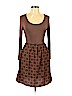 Tyche 100% Polyester Brown Casual Dress Size L - photo 1