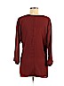Motherhood 100% Polyester Burgundy Long Sleeve Blouse Size M - photo 2