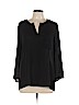 Pleione 100% Polyester Black Long Sleeve Blouse Size L - photo 1
