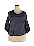 Falls Creek Blue Long Sleeve Top Size 2X - photo 1
