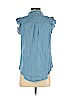 Who What Wear 100% Lyocell Blue Short Sleeve Blouse Size S - photo 2
