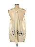 Gudi 100% Polyester Ivory Sleeveless Blouse Size L - photo 2