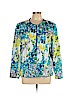 Susan Graver 100% Cotton Blue Jacket Size L - photo 1